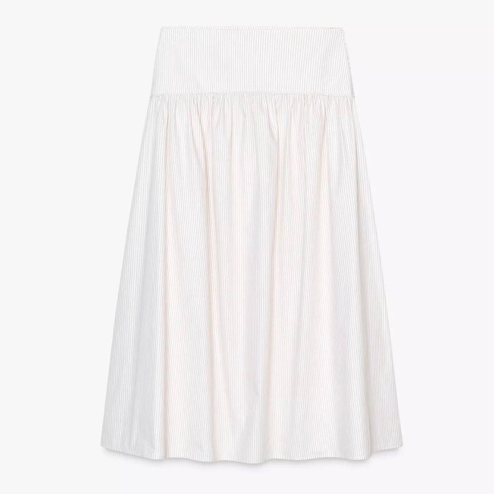 Zara Stripped White Maxi Skirt